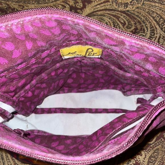 Fossil Key Per Coated Canvas Print Crossbody Shoulder Bag - Picture 5 of 9